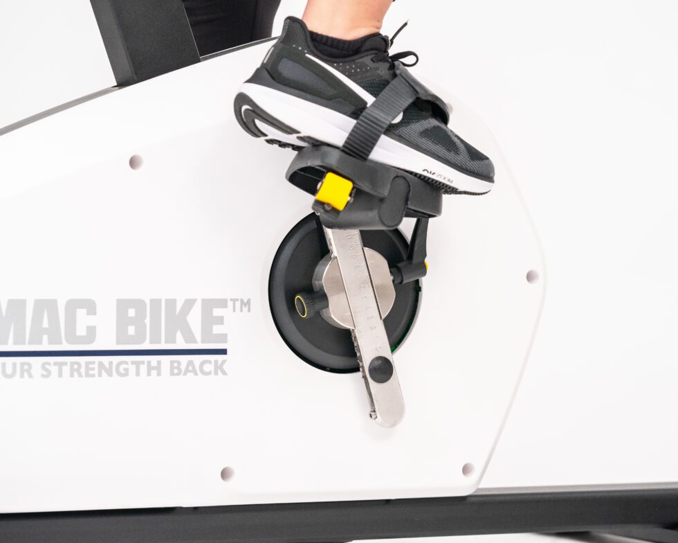 HUMAC BIKE adjustable range-of-motion crank and foot harness